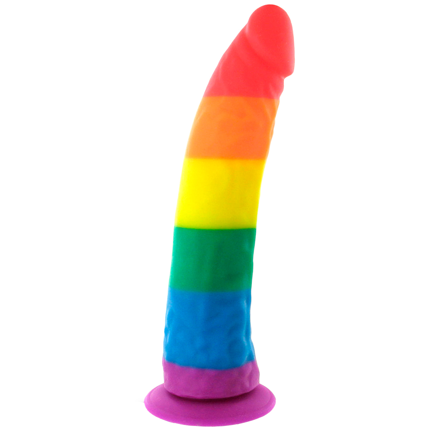 Autoblow Pride Dildo Original Rainbow Gode en Silicone - Couleurs mélangées
