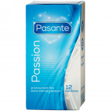 Pasante Passion Ribbed Kondomer 12 stk  1