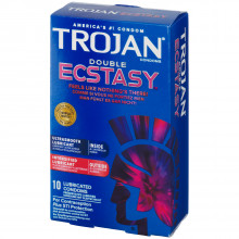 Trojan Double Ecstasy Préservatifs 10 pcs