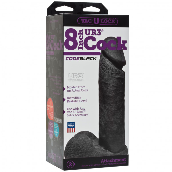 Vac-U-Lock CodeBlack Realistisk Penis 20 cm  3