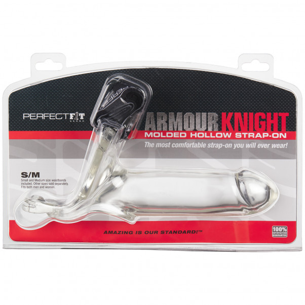 Perfect Fit Armour Knight XL Gennemsigtig Silikone Strap On  90