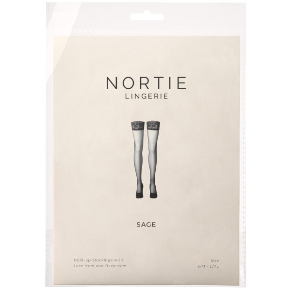 NORTIE Sage Bas avec Ourlet et Couture Arrière en Dentelle Image de l'emballage 90