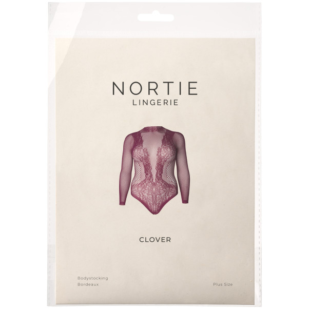 Nortie Clover Body Bordeaux Sans Entrejambe Grande Taille Image de l'emballage 90