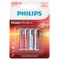 Philips Lot de 4 Piles Alcalines AAA LR03  1